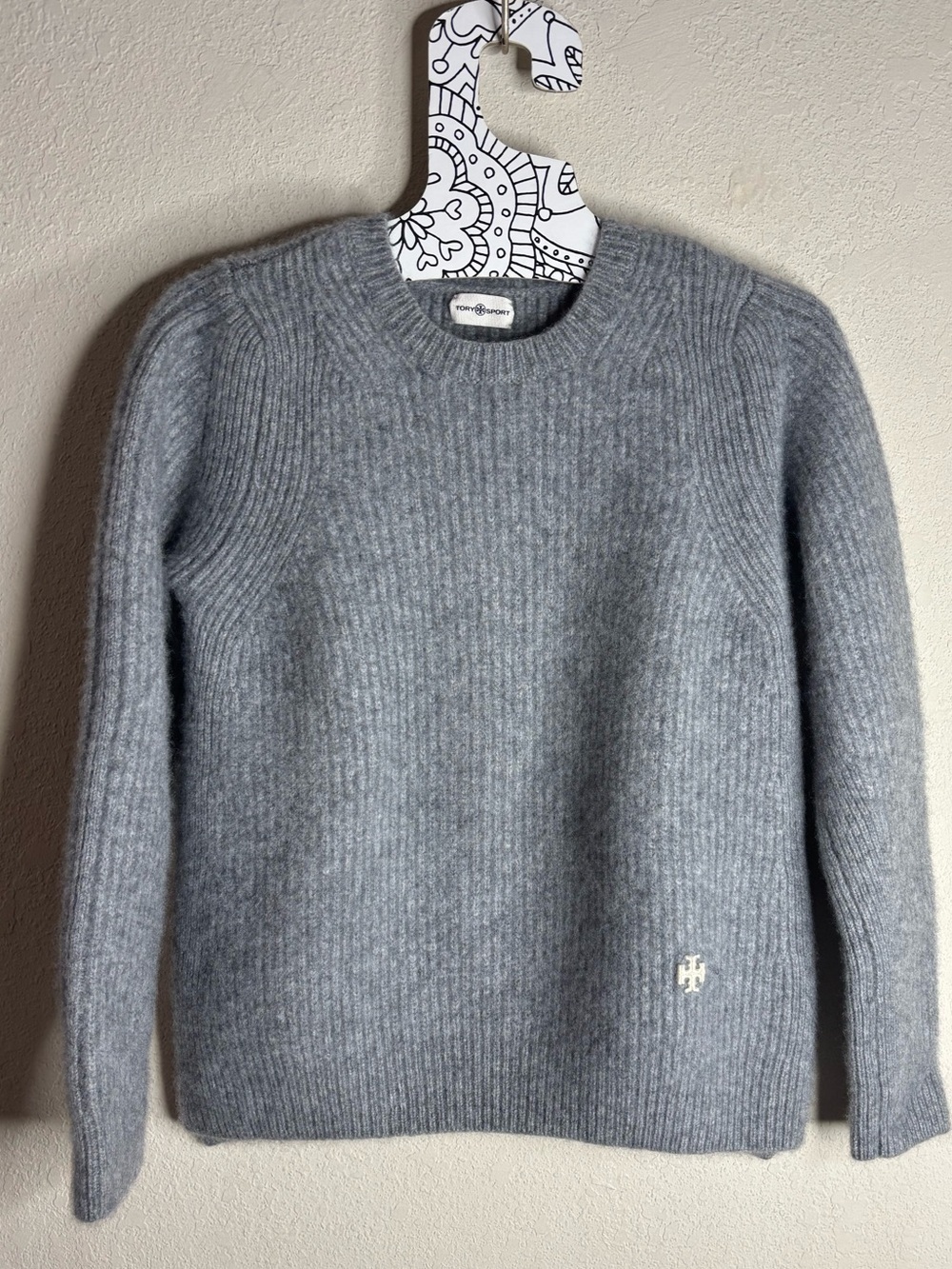Tory Burch Sport Cashmere ribbed Sweater gray size Extra small